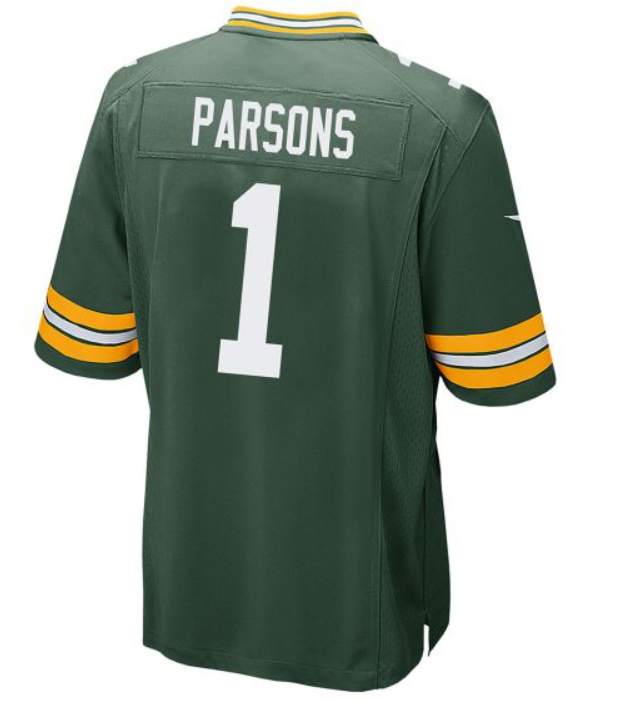 Men 2025 Green Bay Packers 1 Parsons green Nike game NFL Jersey